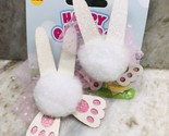 Happy Easter Bunny Tail  Bows Girls Boutique Baby Easter Bunny Ears 3.5” - $15.72