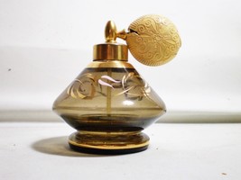 Vintage Holmspray Perfume Atomizer smoked gilt glass 600/10 - $14.00