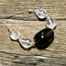 Natural Smoky Quartz Crystal Quartz Beads Loose Gemstone  Size 9x7mm To 16x10mm - £4.59 GBP