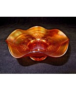 Northwood Carnival Glass Hat Vase ~ Iridescent Amber ~ Bouquet, Potpourr... - £46.15 GBP