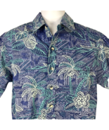 Go Barefoot Palm Tapa Outlines Hawaiian Shirt size Medium Mens 42x29 USA... - £34.15 GBP