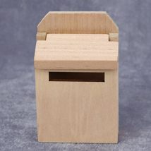 1:12 Scale Dollhouse Miniature unpainted Wood Mailbox; L 4.6*W 2.6* H 6.9 CM - £5.70 GBP