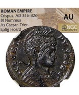 CRISPUS RAREST R5 RIC. Epfig Hoard Roman Empire Coin Constantine the Gre... - $616.55