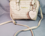 Juicy Couture Purse Crossbody Satchel Beige Pink Shoulder Handbag Pebbled - £36.13 GBP