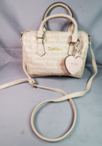 Juicy Couture Purse Crossbody Satchel Beige Pink Shoulder Handbag Pebbled - $44.50