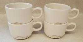 Syracuse China Company Barista Pattern Small 2 oz. Espresso Mugs Cups Set of 4 - £23.59 GBP