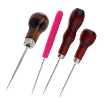 4X Plastic Wooden Handle Tailor&#39;s Awl Tool for Beading,Carving,Stitch Repai - £14.93 GBP