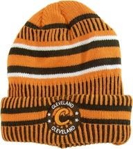 Cleveland Knitted Plush Lined Varsity Cuffed Winter Hat with Seal (Orang... - $19.95