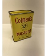 Vintage Yellow Colman&#39;s Mustard Spice Tin Box Advertising Piece - $9.22
