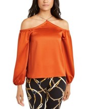 Thalia Sodi Womens Cold Shoulder Chain Neck Top Size X-Large Color Gingerbread - £40.25 GBP