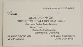 Grand Canyon Cross Tours &amp; Exploration Vintage Business Card Orem Utah bc8 - £3.12 GBP