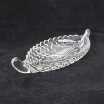 Fostoria American Clear Glass 2 Part Relish Dish 12 in Long Cube Motif Candy - £12.35 GBP