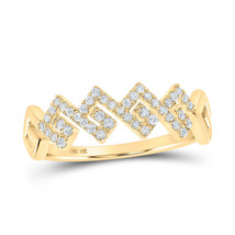 10kt Yellow Gold Womens Round Diamond Stackable Band Ring 1/5 Cttw - £350.53 GBP
