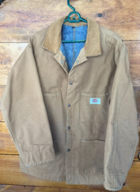 Vintage Railroad Distressed Caboose Canvas Chore Work Jacket Size 46 Mad... - $96.43