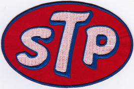 STP Motor Oil Car Racing Badge Iron On Embroidered Patch  - £7.96 GBP