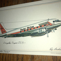 Airplanes-Capitol Airlines Douglas Super DC-3 Collectors Series, Linen Postcard - £17.76 GBP