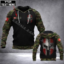 Custom Rank SWISS   Army  3D Print Zipper Hoodie Man Pullover Sweatshirt Hooded  - £78.34 GBP