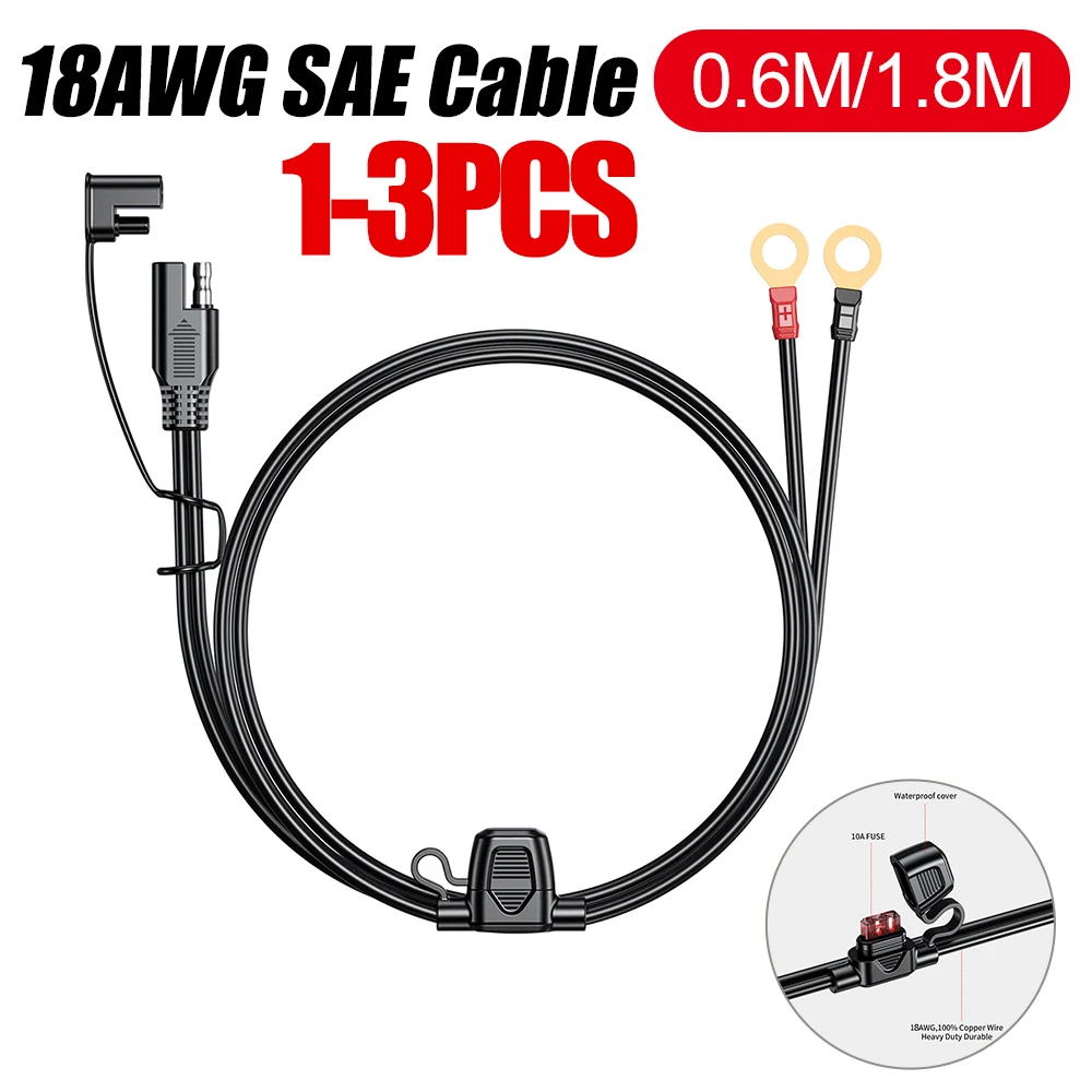 18AWG SAE 12-24V 2 Pin Quick Disconnect To O Ring Terminal Harness Connecter - $13.33+