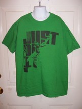 Nike Just Do It Green T-SHIRT Size L Boy&#39;s Euc - £11.62 GBP