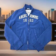 Abercrombie &amp; Finch Vtg Y2K Full Zip Muscle Fit Sweatshirt Mens Sz Mediu... - $37.62