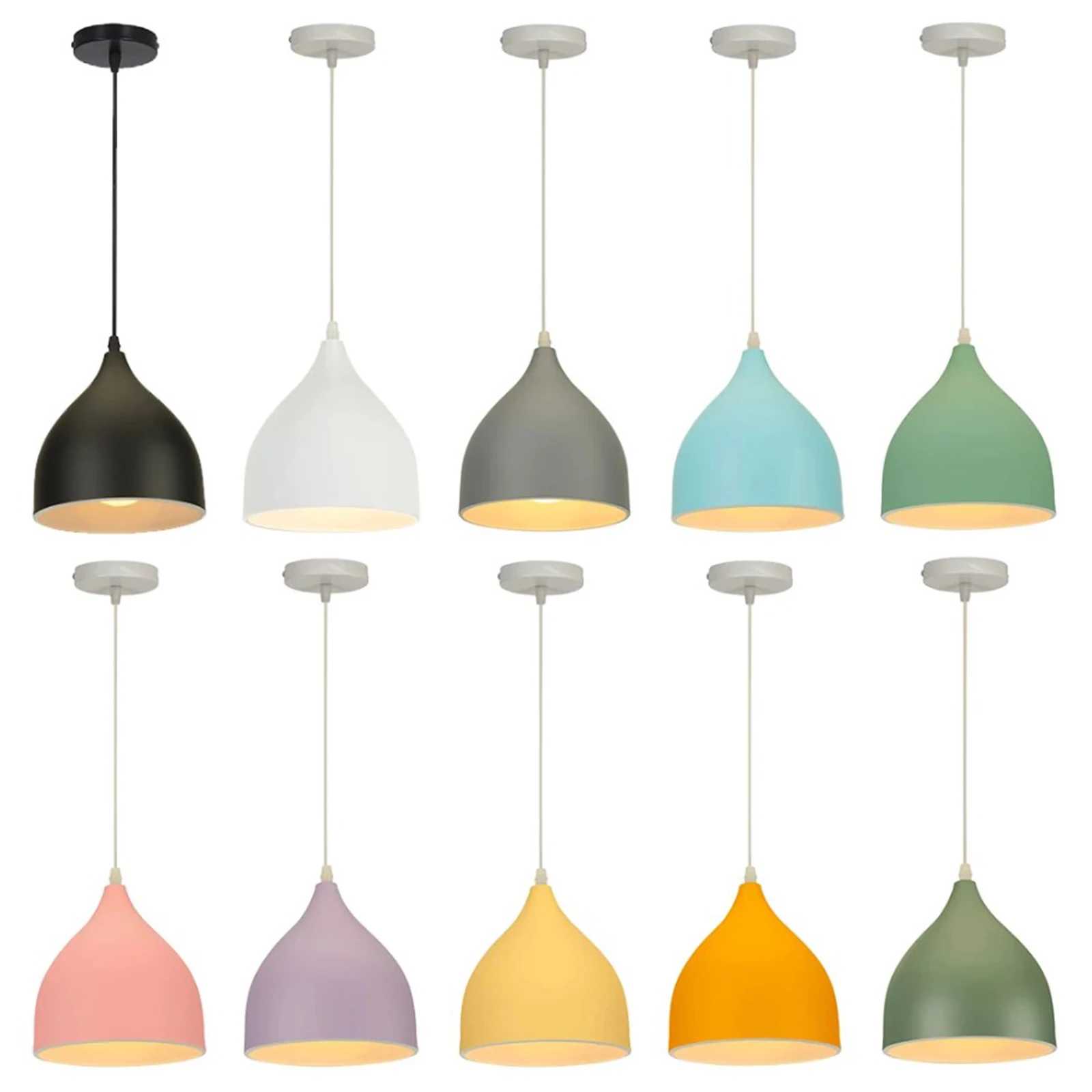 Led pendant light for dinning room restaurant bedroom kitchen macaron hanging lamp thumb155 crop