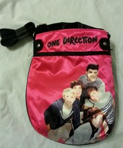 One Direction Girls Purse Cross Body Tote Bag Handbag Black Hot Pink 1D NEW - $12.98