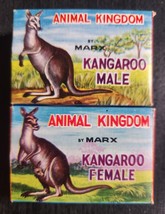 MARX ANIMAL KINGDOM  KANGAROO, MALE &amp; FEMALE VINTAGE 1960&#39;s LOT OF 2 W/B... - $255.45 MXN