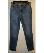 EXCELLENT WOMENS LANDS&#39; END COMFORT WAIST SLIMMING DISTRESSED BLUE JEANS... - $648.73 MXN