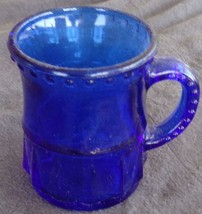 Vintage Cobalt Blue Glass Miniature Mug - Vgc - Cute Little Mug - Great Color - £13.29 GBP