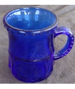 Vintage Cobalt Blue Glass Miniature Mug - VGC - CUTE LITTLE MUG - GREAT ... - $23.07 CAD