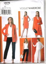 Vogue V9176 Misses 6 to 14 Jacket, Pants, Dress and Top Uncut Sewing Pat... - $20.34