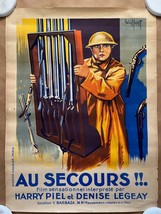 AU SECOURS!!. (1928) WWI French Comedy Short Harry Piel Art By Galliant - £233.53 GBP