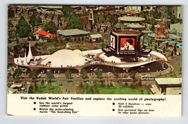 New York Worlds Fair Postcard Kodak Camera Pavililon 1965 Dexter Chrome Ariel - $7.98