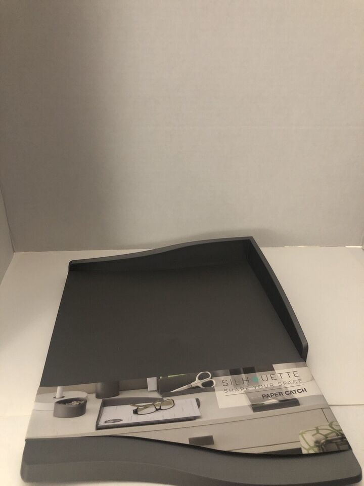 NEW Advantus Silhouette Letter Tray Paper Catch Gray SHIPS N 24 HOURS