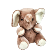 12&quot; Vintage Kelly Trading Coral / Pink Baby Elephant Stuffed Animal Plush Toy - £44.79 GBP