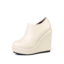 Large size 32-43 Woman Ankle Boots Wedges Shoes Autumn Winter New Stylish Sexy P - £39.72 GBP