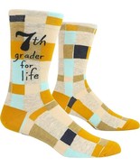 Blue Q Men&#39;s Funny Novelty Crew Socks ~ 7th Grader for Life (fit shoe si... - $14.84