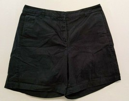 Northern Reflection Women&#39;s Chino Shorts Size 16 Black High Rise Cotton - $9.89