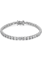 ADIRFINE 6MM 925 Solid Sterling Silver Cubic Zirconia Tennis Bracelet - $155.99