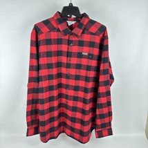 Columbia Men&#39;s Cornell Woods L/S Flannel Shirt Mountain Red Buffalo Chec... - $29.99