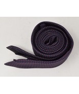 The Kooples Mens Silk Neck Tie Blue Brown Skinny Tie - $67.70 CAD