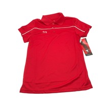 TYR Womens Alliance Tech Polo Shirt Short Sleeve Mesh Red XS - $9.74