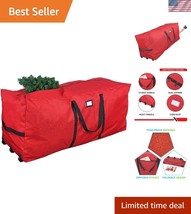 Festive Red Heavy Duty Christmas Tree Storage Bag with Full Length Zipper - $64.49