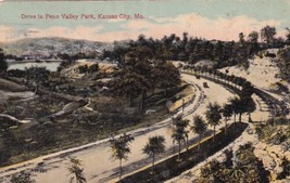 Drive in Penn Valley Park Kansas City Missouri MO 1913 Postcard D46 - £2.39 GBP