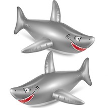 Inflatable Shark Float Pool Toy 40 Inch Pvc Large Shark Birthday Party Decoratio - £15.79 GBP