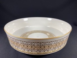 Mikasa Lacerna 9&quot; Round Vegetable Bowl-Bone China-Gold Silver Green -2 Available - £13.22 GBP