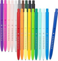 Paperage Gel Pen With Extra Fine Retractable Point (0.15 Mm), 20, Crafts. - £18.02 GBP