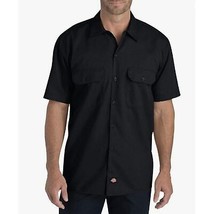 NEW DICKIES Black Work Shirt Men’s 3XL Short-Sleeve Flex Twill Button Front - $33.66
