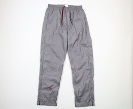 Vintage 80s Bill Rodgers Mens Large Zip Cuff Running Jogging Rain Pants Gray USA - £38.73 GBP