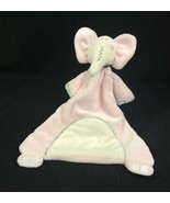 Pink Elephant Lovey Security Blanket Buddy Pink Baby Girl Nursery Gift - £8.07 GBP